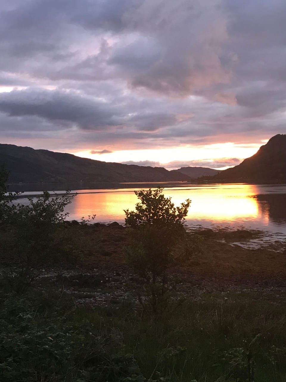 Evening sunset from the house .
