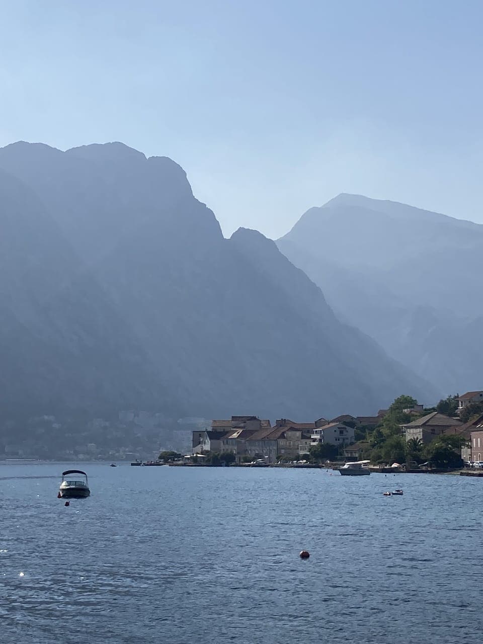View from the front of the villa towards Kotor.