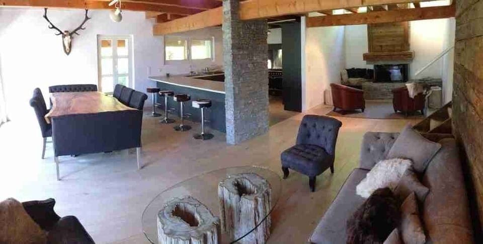 Dining Room, Living Room and Fireplace area