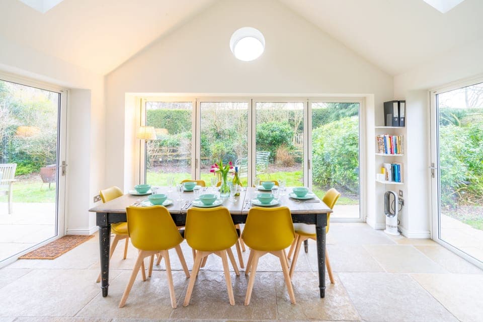 Ground floor: Kitchen with french doors running to three sides
