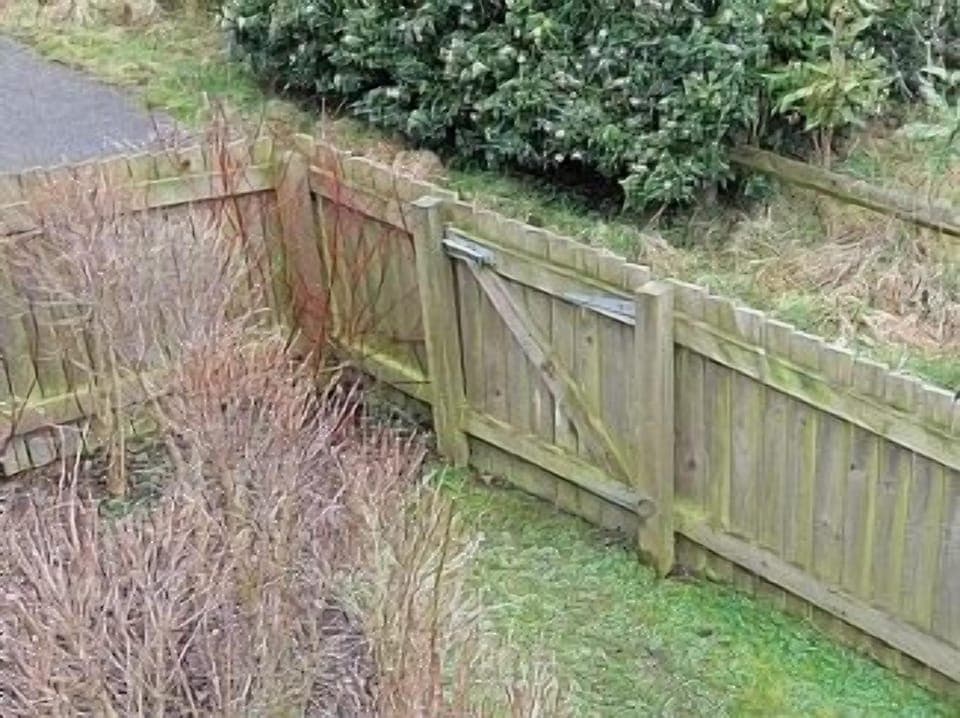Side gate to communal garden
