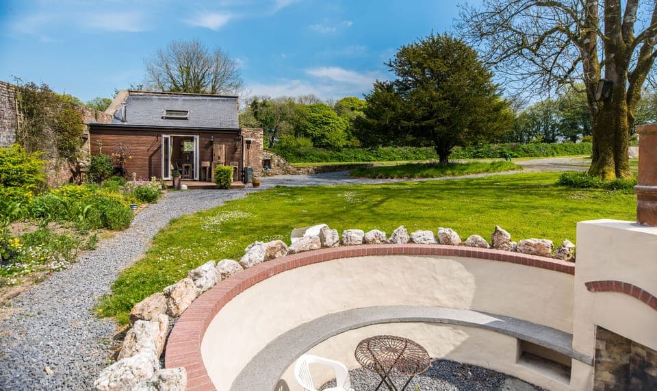 The Old Boiler House viewed from the fully restored Victorian Fire Pit
