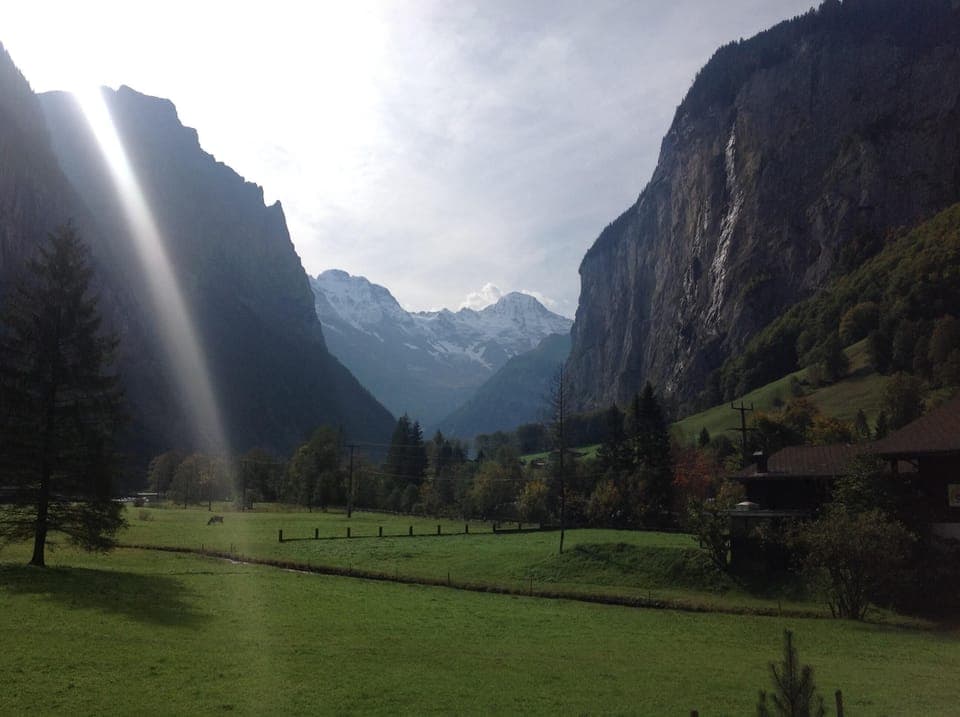 View down the valley in early Autumn (also taken from apartment balcony).