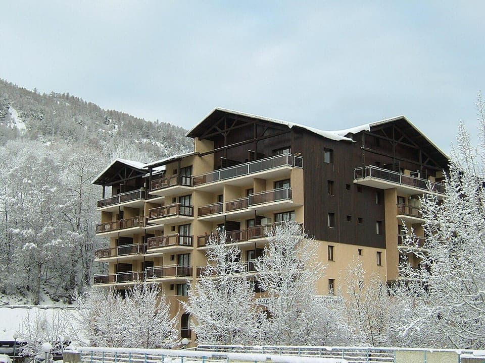 Apartment block in winter