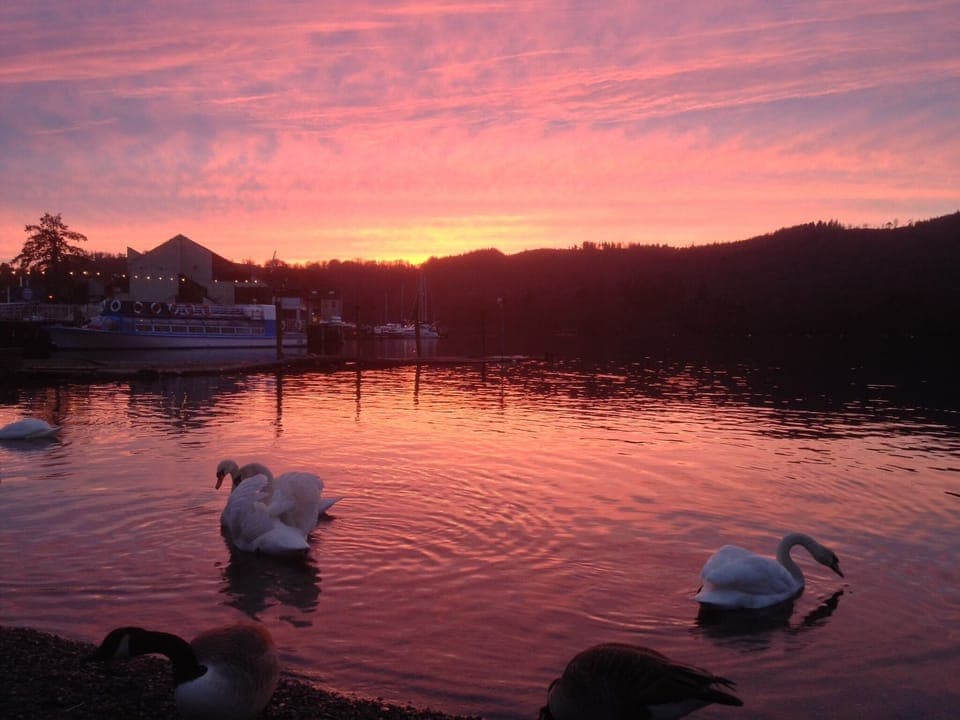 Sunset in Bowness Bay.