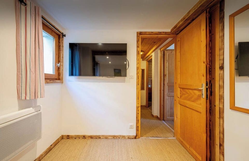 Family bedroom- 1 double and 1 bunk bed. With digital smart TV