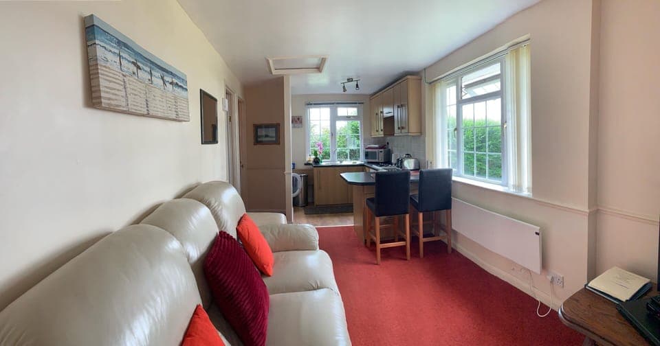 Sitting area and the kitchen