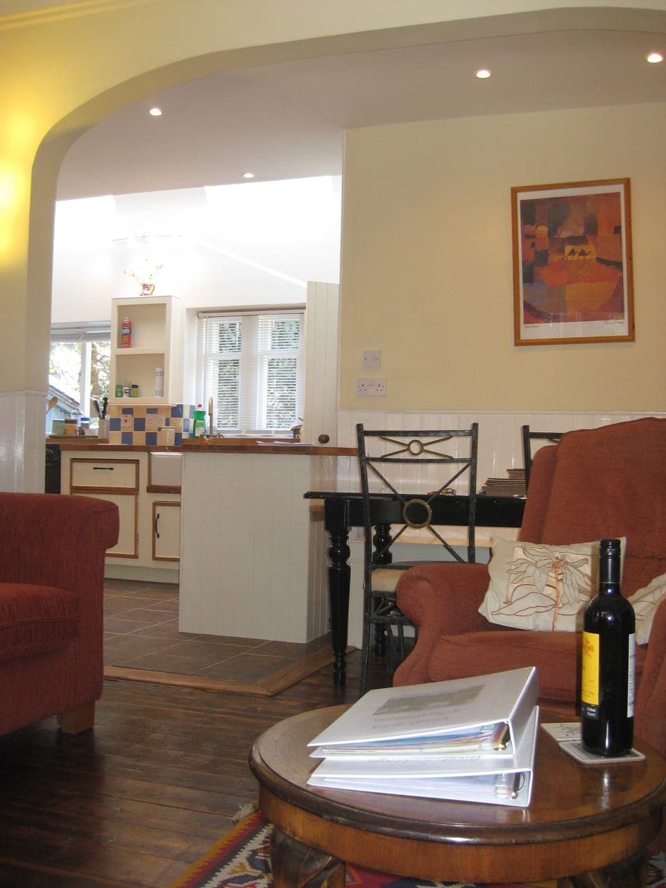 sitting-room and kitchen