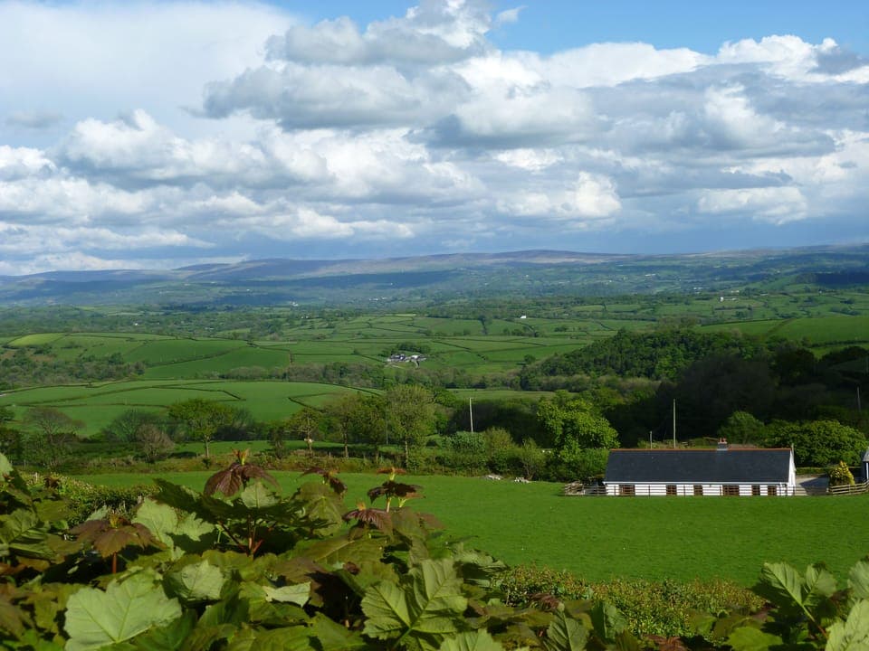 View from the top of the hill behind the cottage
