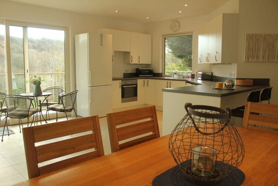 Light, spacious  and stylish open plan interior.