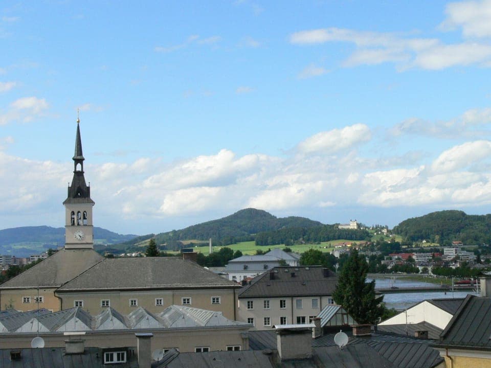 view towards River Salzach and the north 