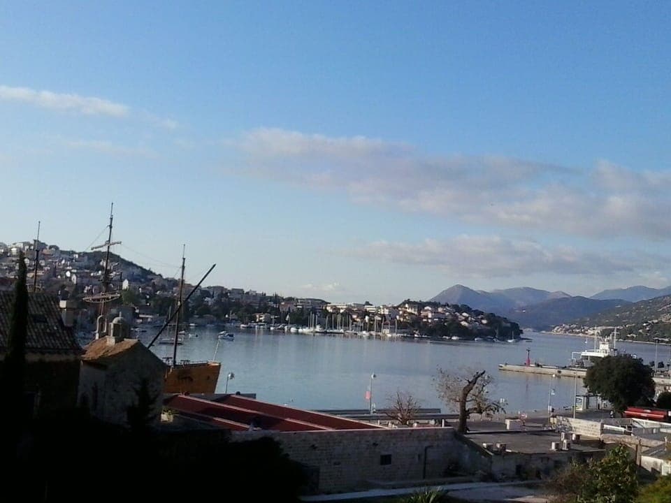 view from my property on the port of Gruž - winter time
