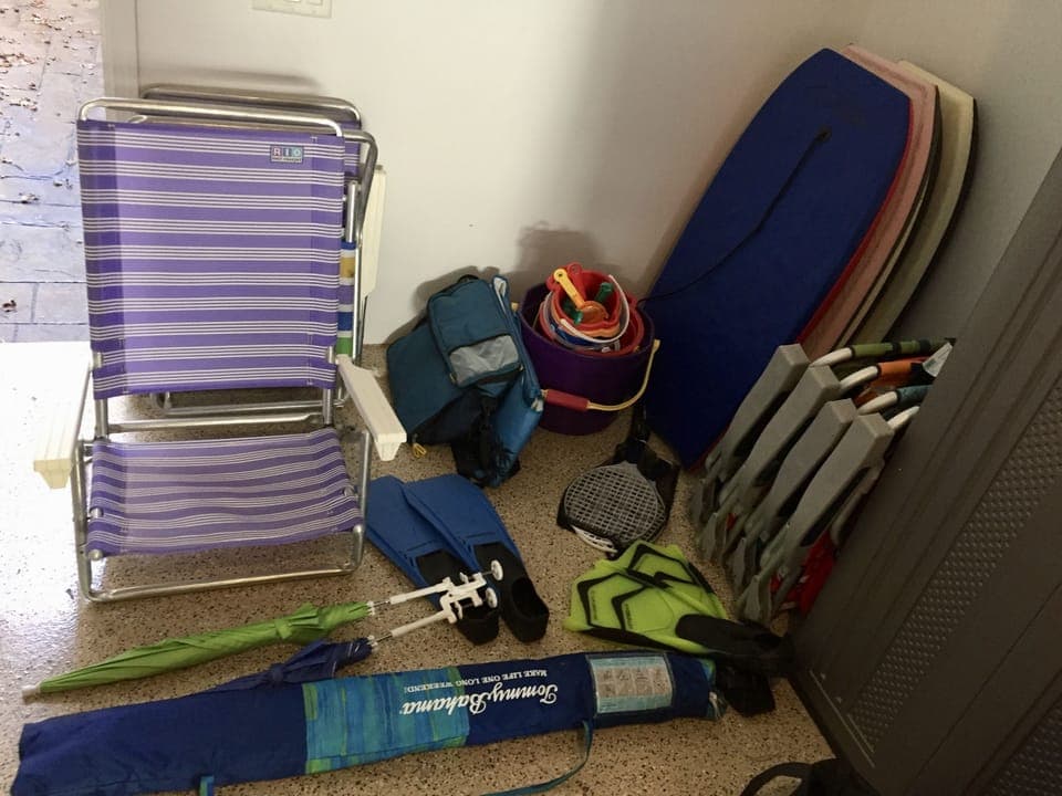 Beach equipment for your enjoyment.