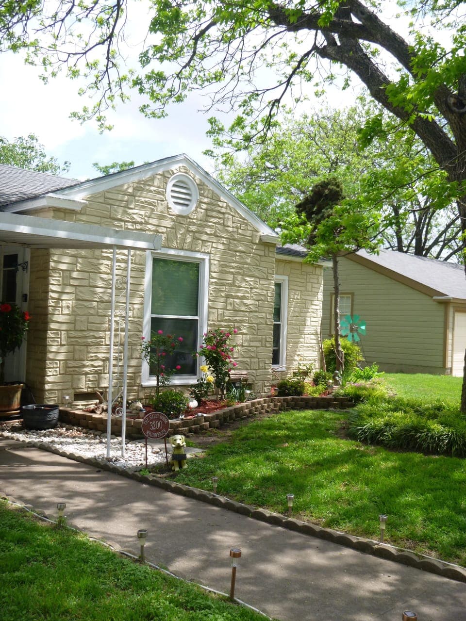 Our front flower gardens and yard