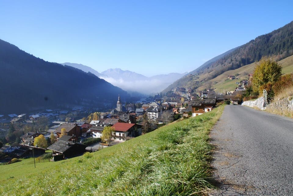 Side road to Le Grand Bornand Village