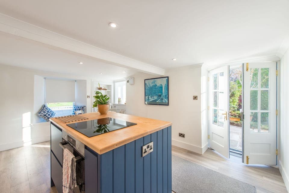 French windows to terrace