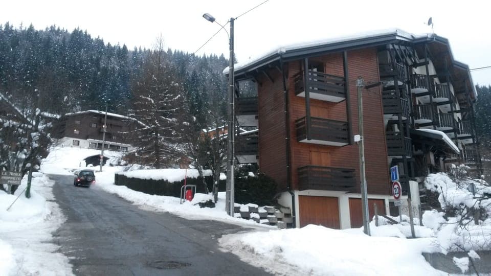Top apartment over garage.