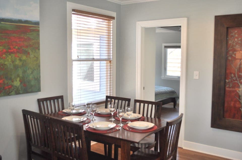 Dinner ware stocked for anything from a casual dinner to a candle light affair