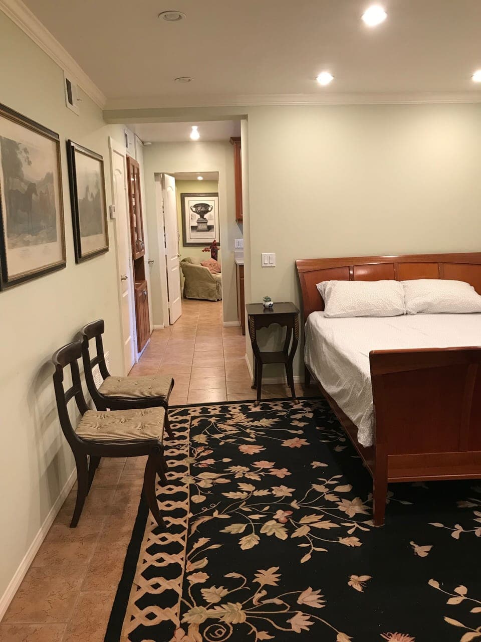 View from bedroom to living room
