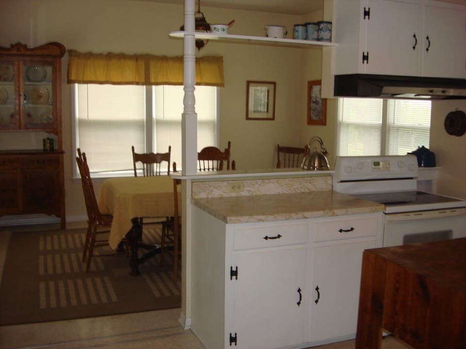 The Farmhouse dining table seats 8-10.