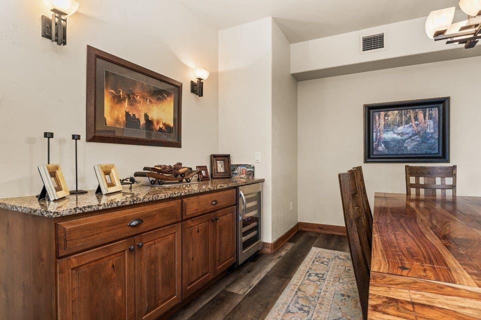 Buffet Bar with Wine Fridge