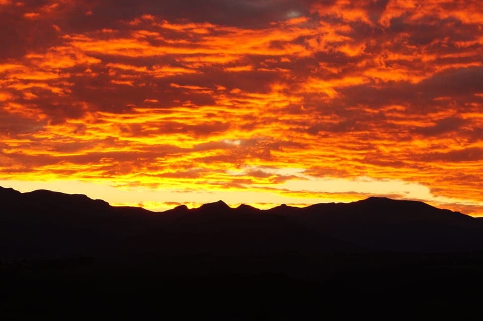 Spring sunrise over the Monts du Cantal