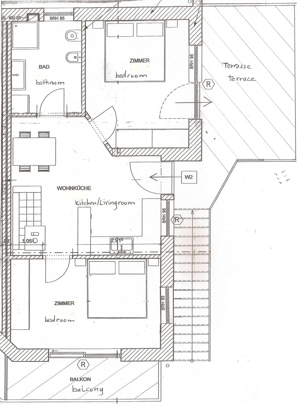apartment "Palmai" for 3-4 person