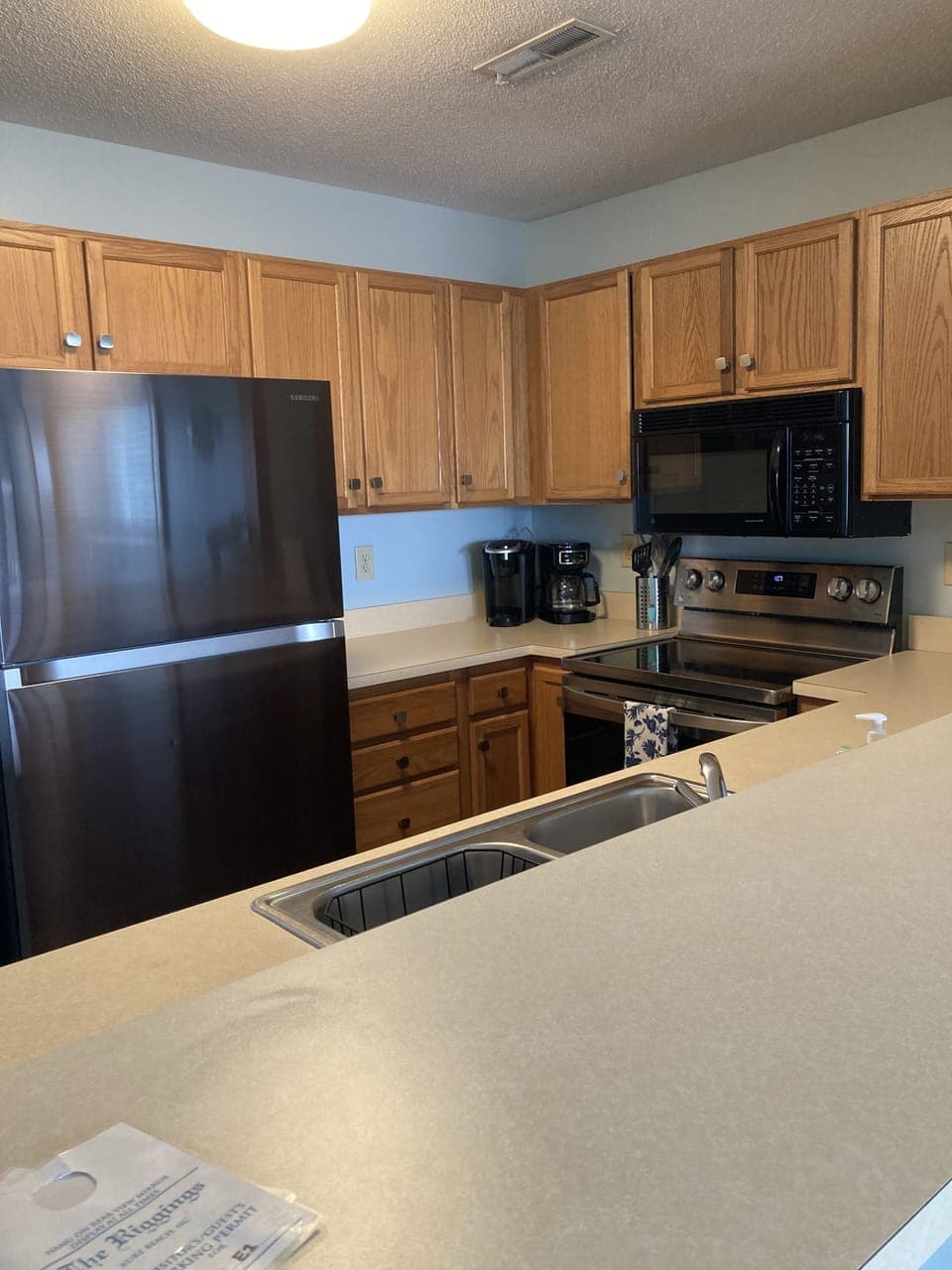 Kitchen, view from family room.