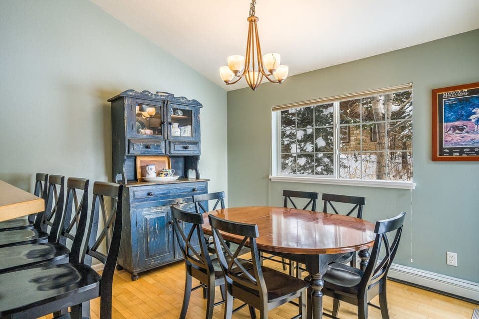 Open concept dining room.
