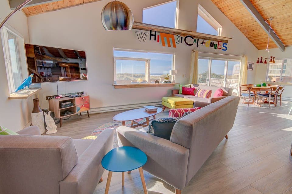 Bright, light living area is super comfy!