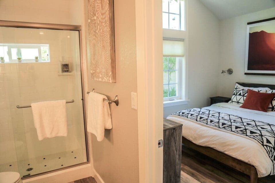 2nd bedroom door opening to bathroom