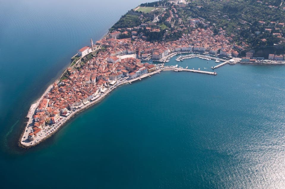 Aerial view Piran