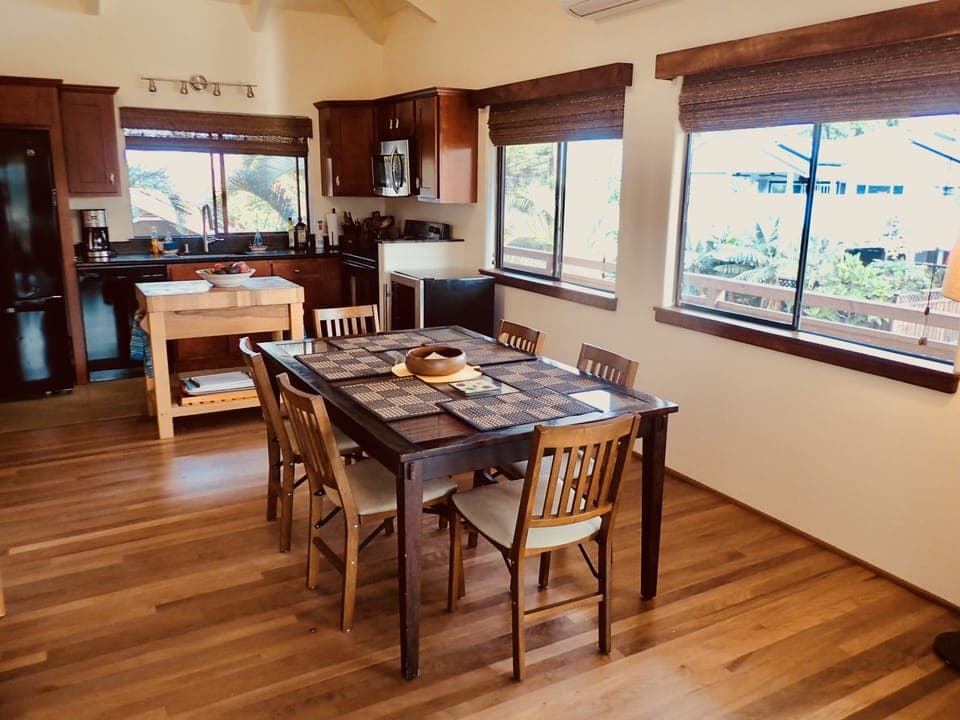Dining room and kitchen