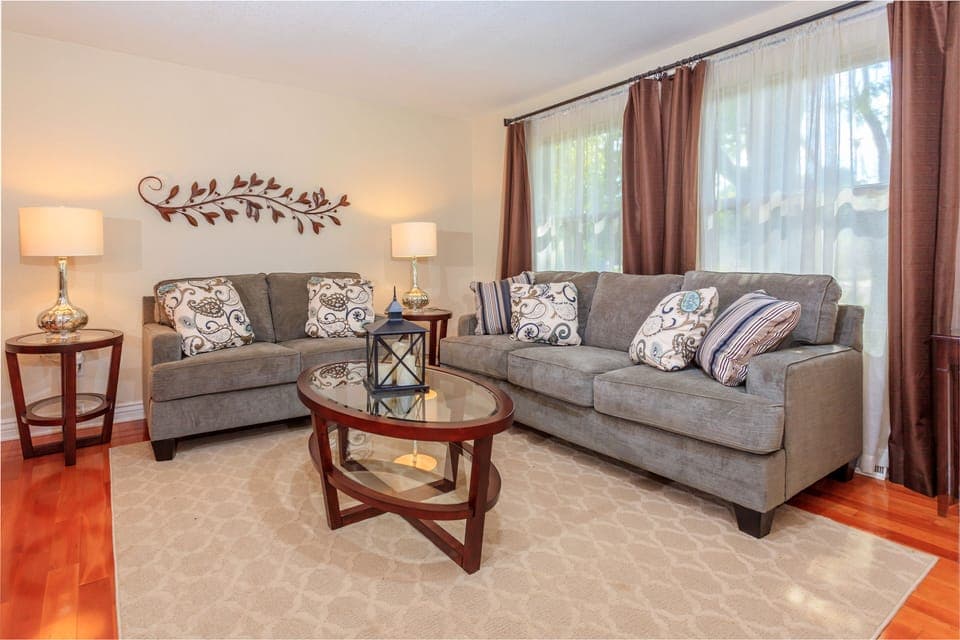 This 3-bedroom two-story with finished basement features an outstanding location