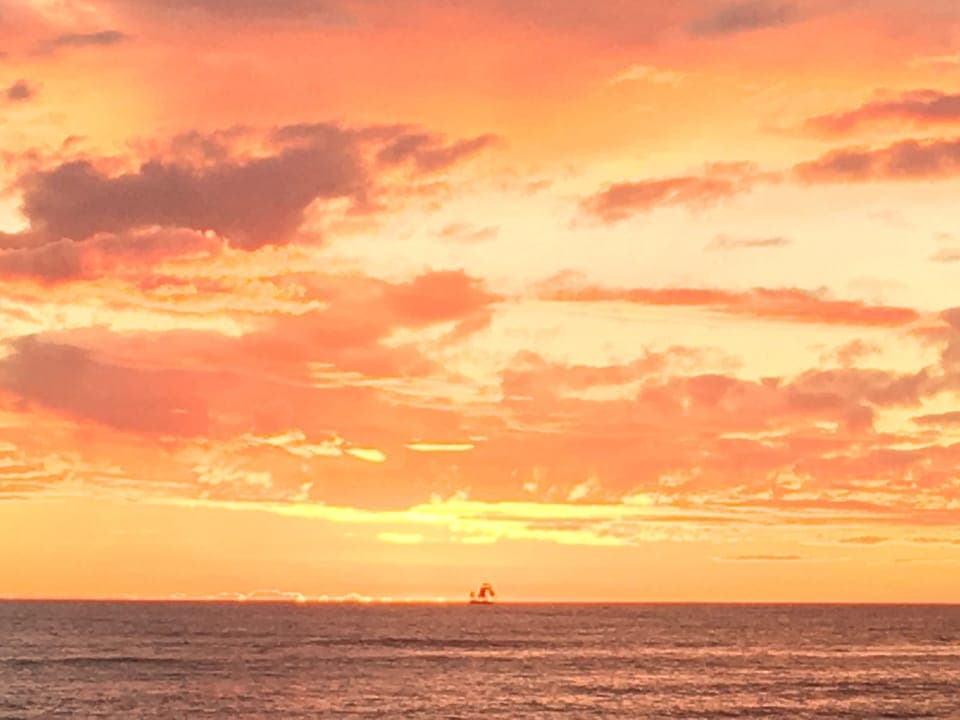 Double Masted Tall Ship at Sunset #STR21-1209