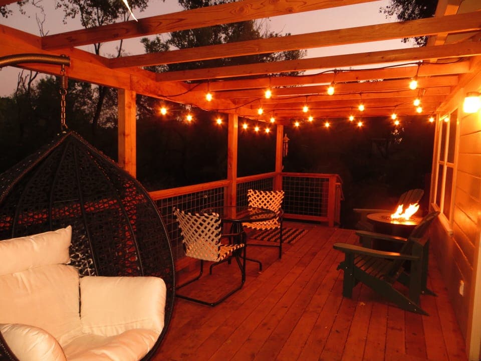 The deck is magical at night!