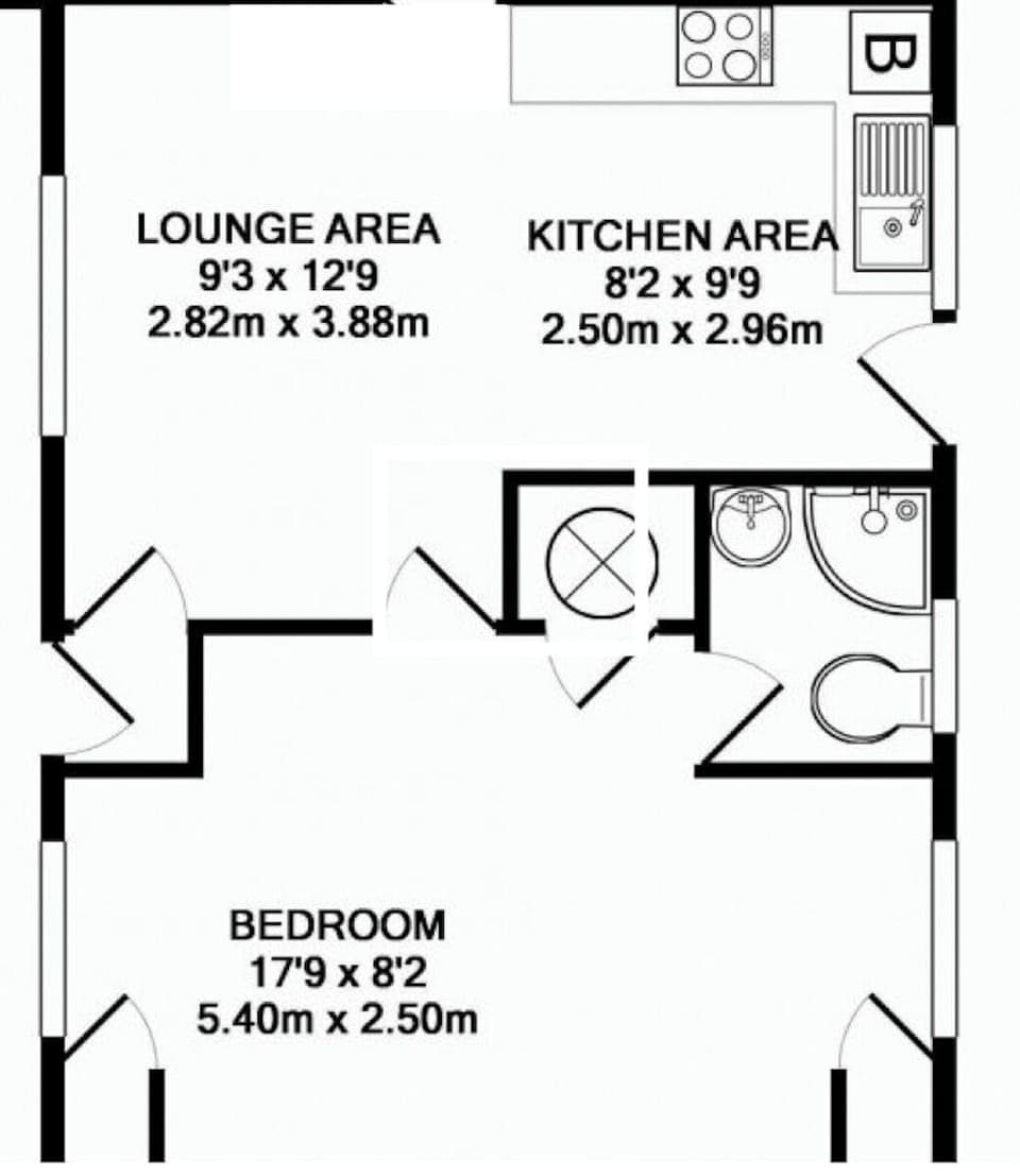 The plan of the Cottage. Not to scale.