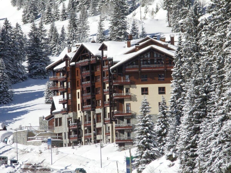 Our flat is on the corner facing down the slope