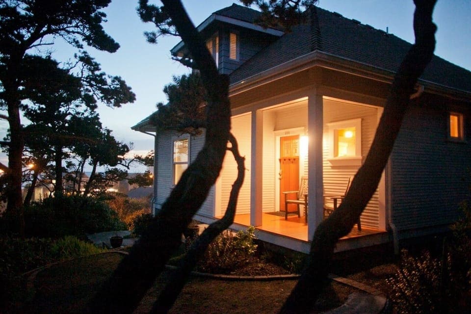 Welcome to our 1910 home. Ocean in the background. 