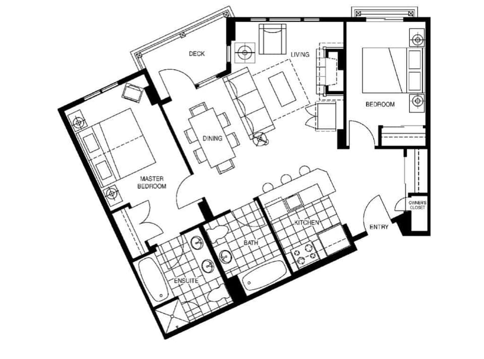 Larger 998 sqft condo