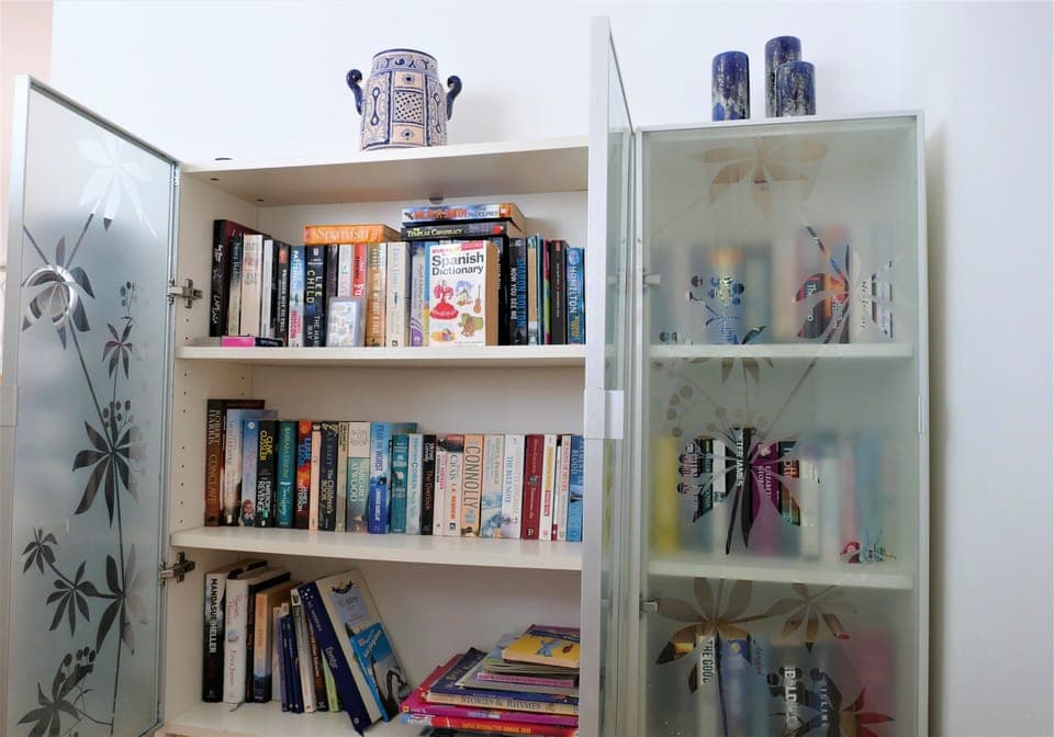 Lots of books, games and DVDs for all ages