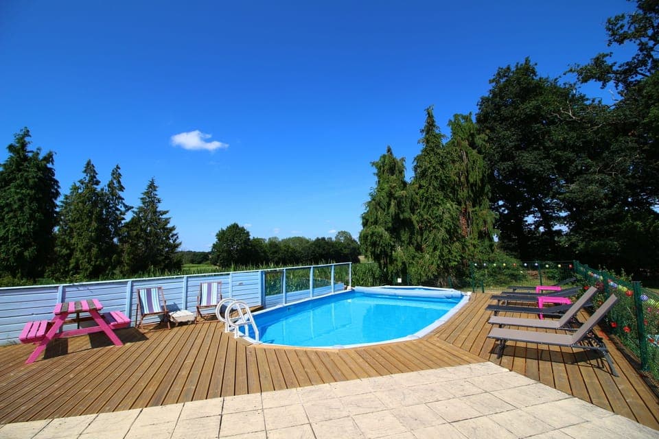 Swimming pool and deck area