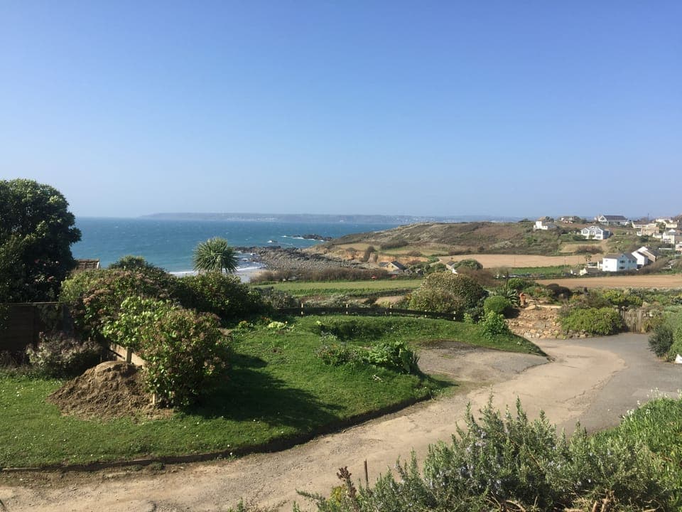 Quiet lane in front of Seawards leading to the beach
