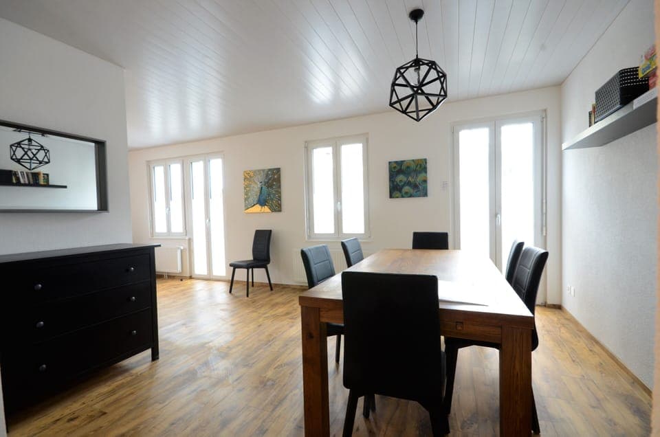 Open plan lounge dining room.  Seating for 10.