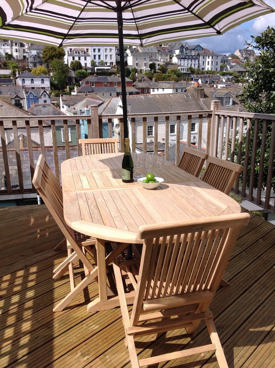 Upper deck. One of three outdoor seating areas