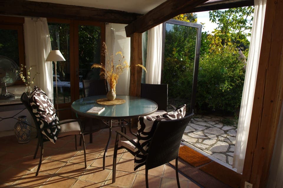 Lower bedroom opening to terrace