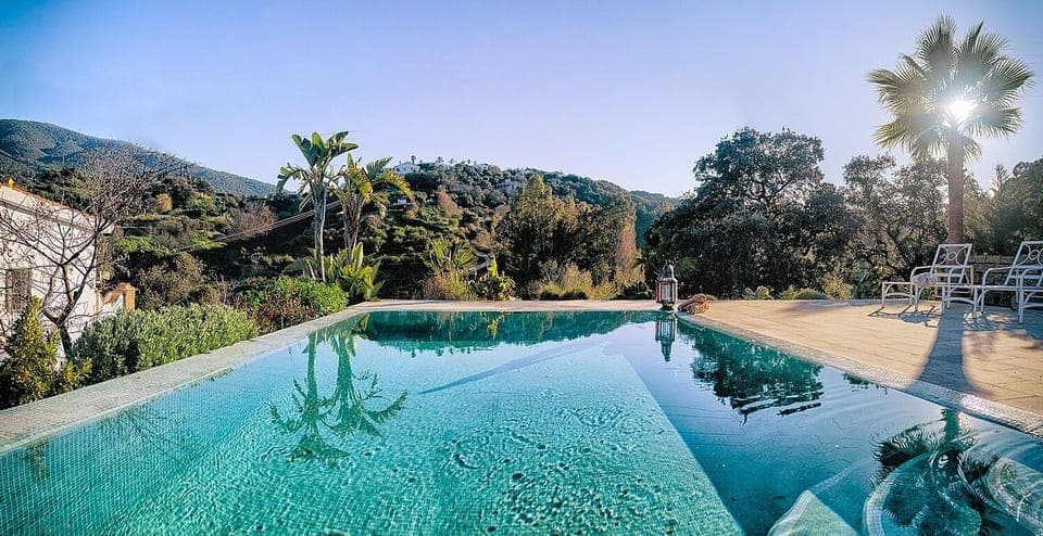 Panoramic pool view