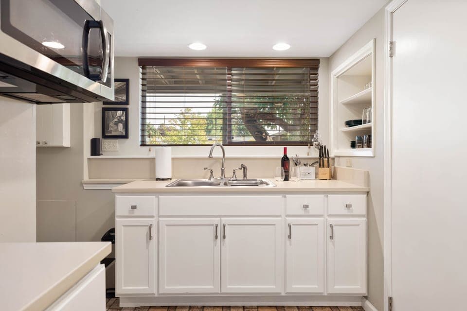 Kitchen looking out to garden area
