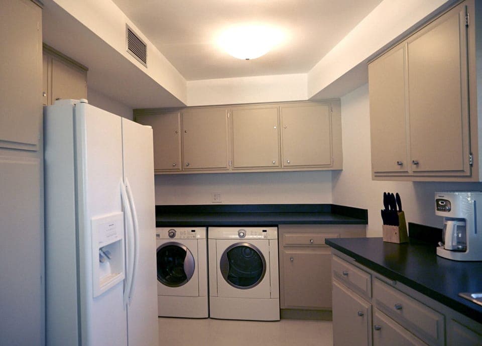 Large Hi Capacity Laundry (washer & dryer) in the kitchen.