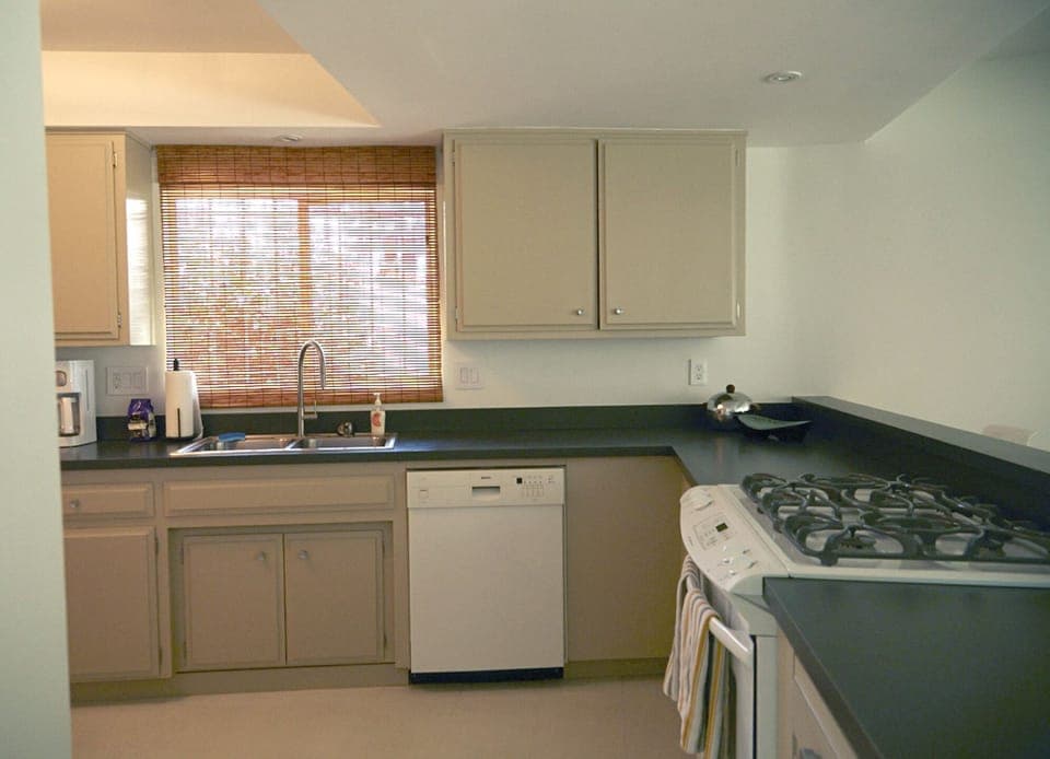 The kitchen is filled with everything you need to feel at home. 